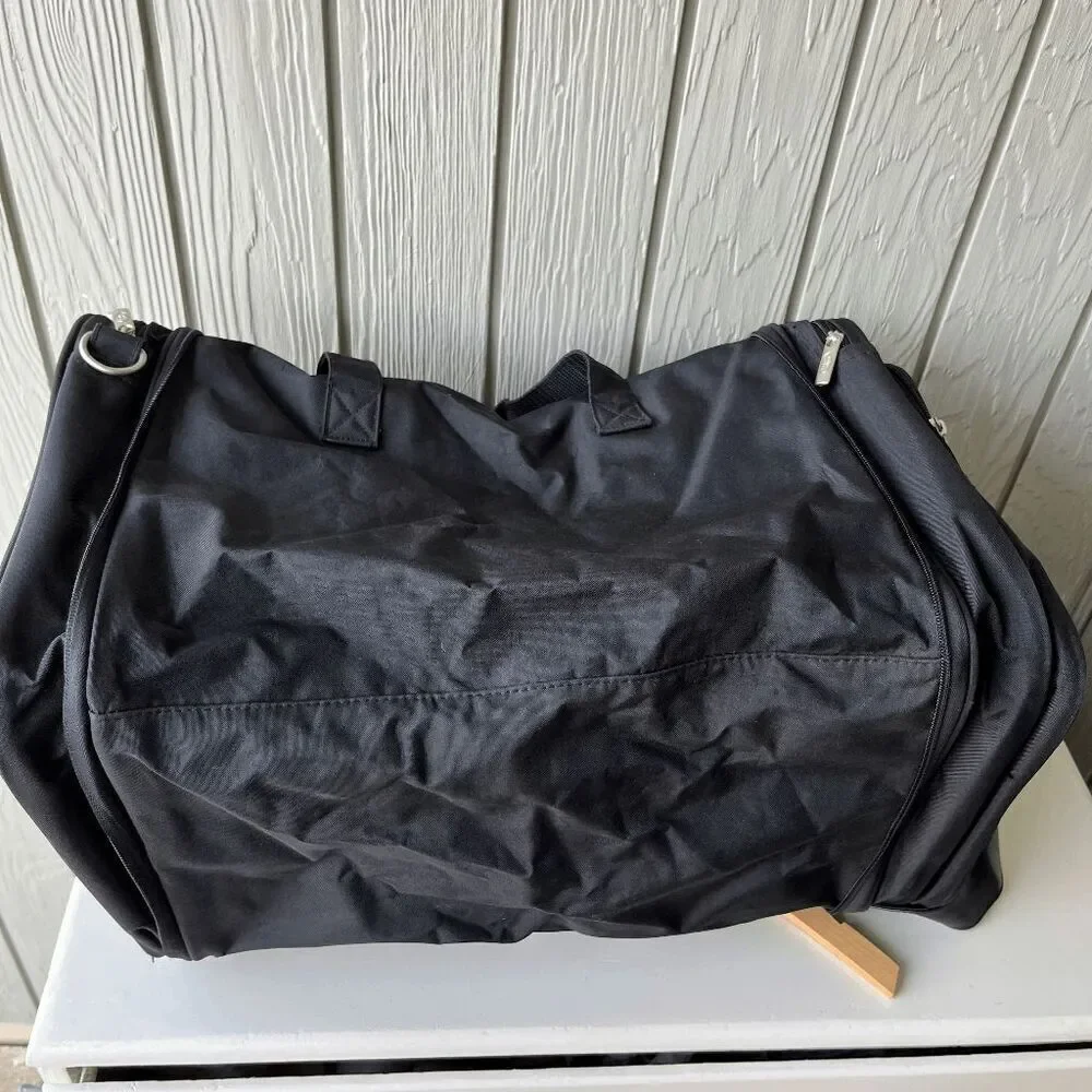 Land Rover Black Collapsible Duffel Tote Travel Bag with Shoulder Strap